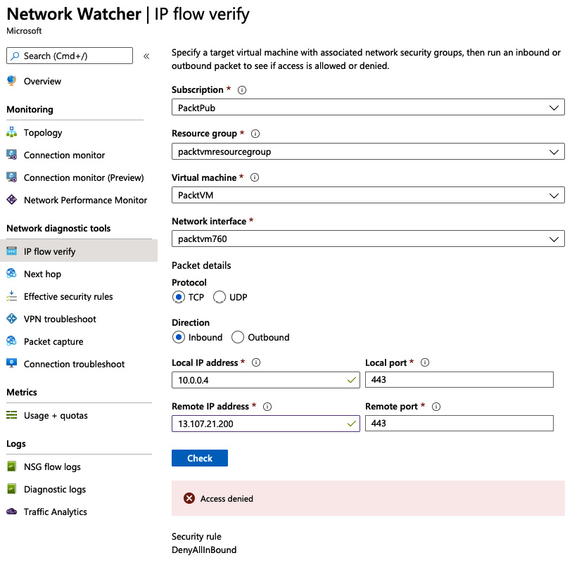 Figure 1.19 – IP flow verify example
