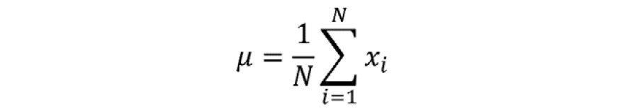 Figure 1.5: Formula for mean
