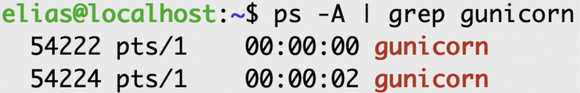 Figure 12.8 – How to find the process IDs for processes containing a certain text pattern