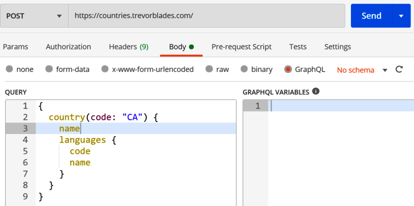 Figure 1.10 – GraphQL query 
