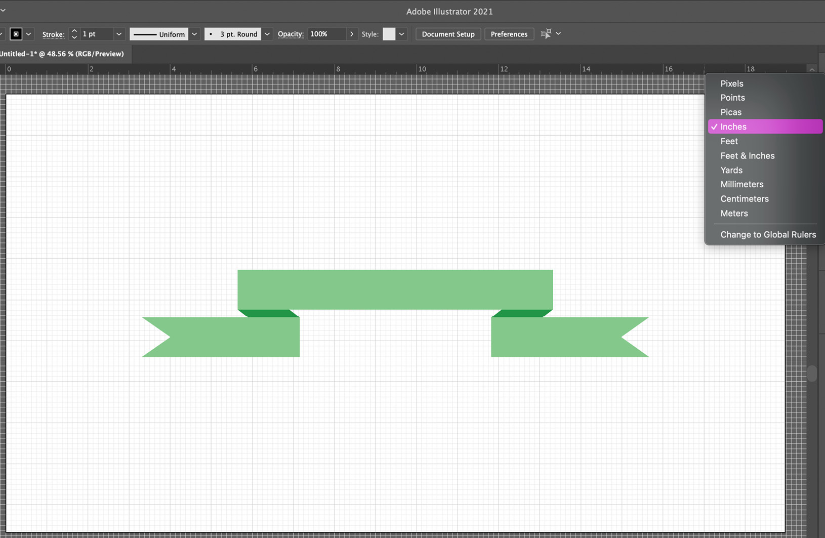 Figure 1.16 – Rulers view
