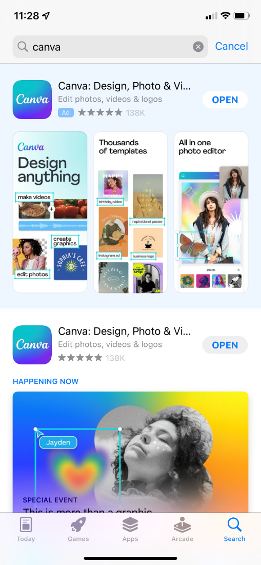 Figure 1.4 – Canva App Store view