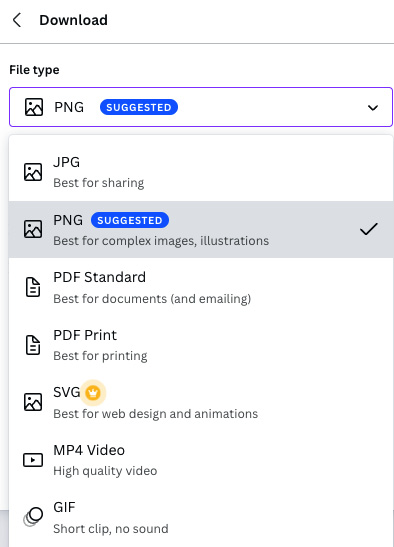 Figure 11.1 – Download options