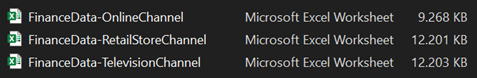 Figure 2.22 – Local folder with Excel files