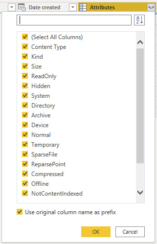 Figure 2.27 – Expand the Attributes column