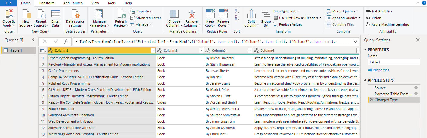 Figure 2.46 – Web data preview in Power Query
