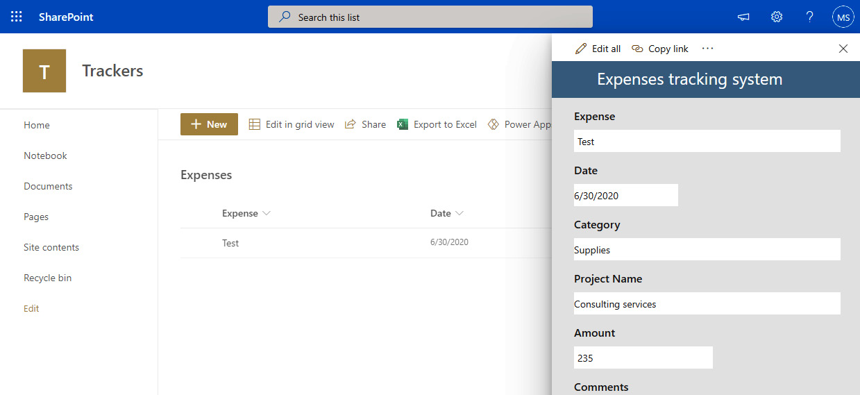 Figure 1.13 – SharePoint list power app