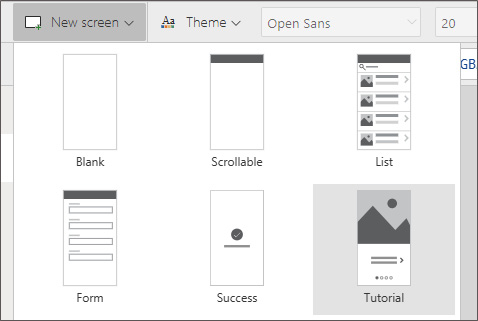 Figure 5.14 – Tutorial screen template