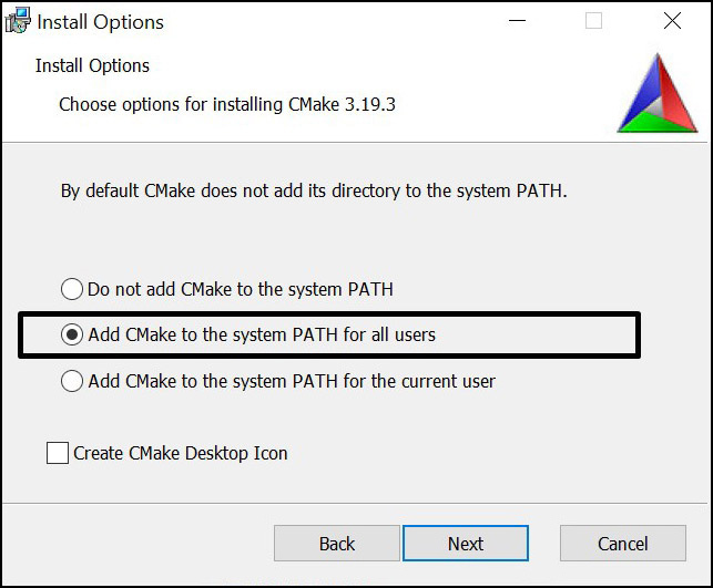 Figure 1.2 – The installation wizard can set up the PATH environment variable for you
