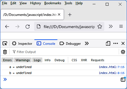 Figure 1.10 – An uninitialized variable is undefined
