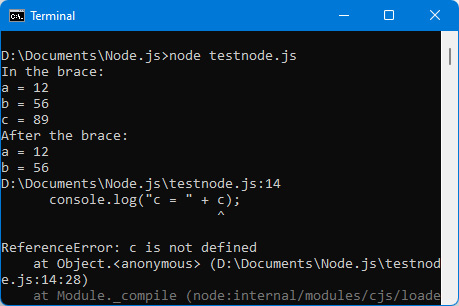 Figure 1.9 – The same results on the Node.js server
