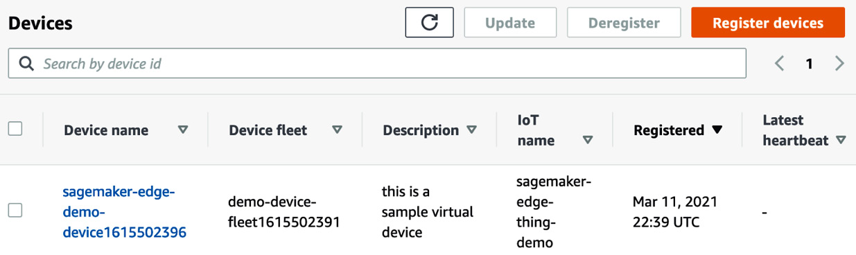 Figure 1.19 – A device registered to an Edge Manager device fleet
