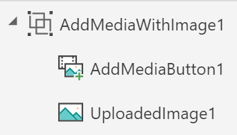 Figure 11.6: Control group containing an add media button and an image control