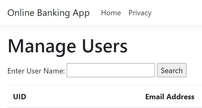 Figure 2.7 – Manage Users page