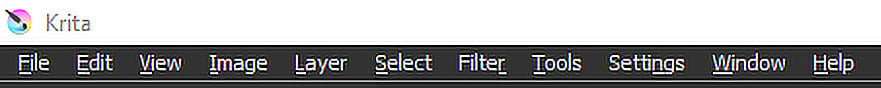 Figure 1.11 – Krita's traditional File program menu

