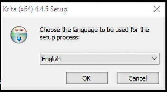 Figure 1.6 – The language selection setup prompt
