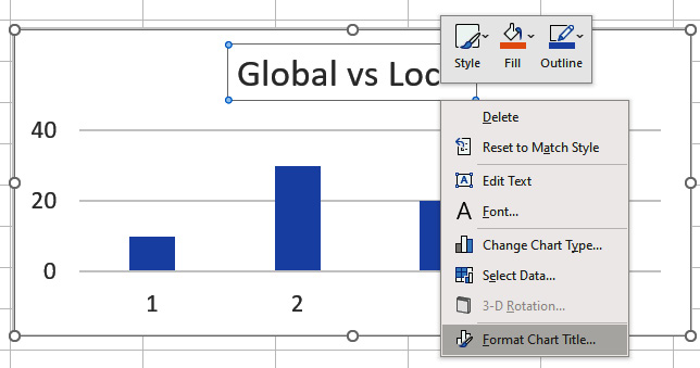 Figure 1.8 – Menu for a local problem
