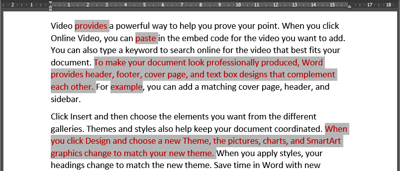 Figure 1.12 – Efficient way of selecting similarly formatted text
