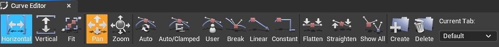 Figure 1.14: The Curve Editor toolbar has tools similar to those in other animation apps
