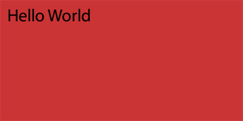  Figure 2.2 – A red container with Hello World text aligned to the top-left corner