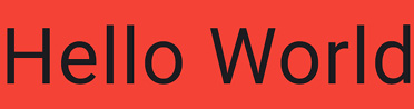 Figure 2.3 – A red container with Hello World text wrapped with loose constraints