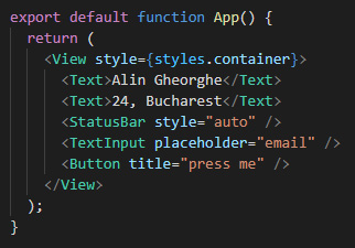 Figure 2.5 – Your new code after importing and using the new components
