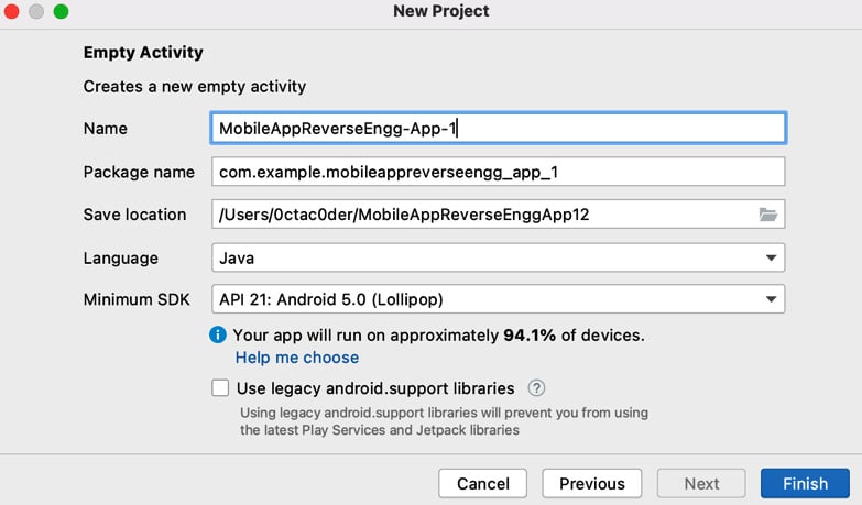 Figure 1.7 – Project details