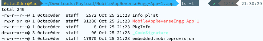 Figure 1.24 – Extracted content of the IPA
