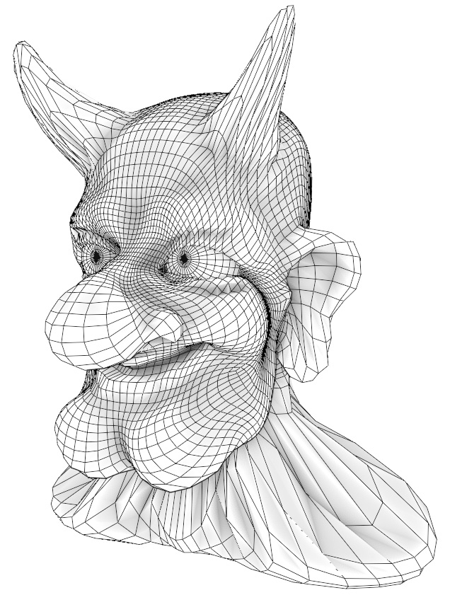 Figure 2.14 – The devilishly handsome guy before remeshing (this diagram has been simplified for better visibility in this book)
