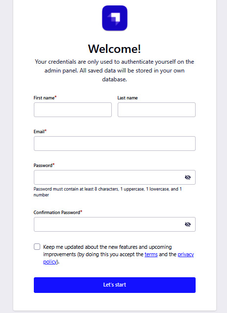 Figure 1.2 – The registration page