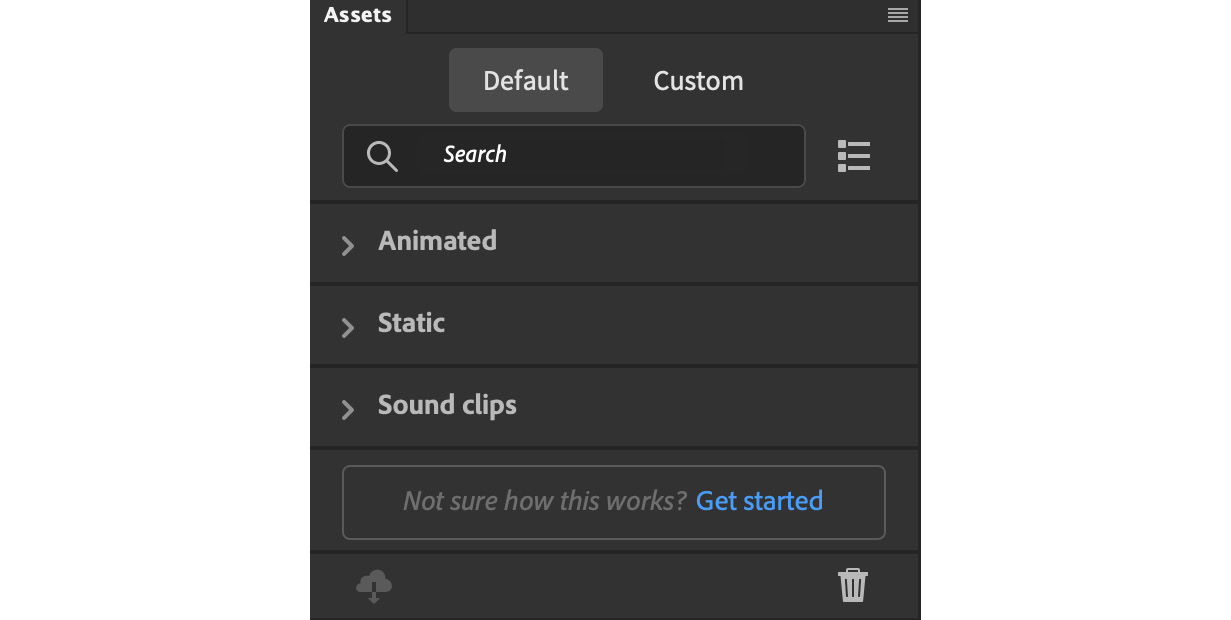 Figure 1.4 – Assets Panel
