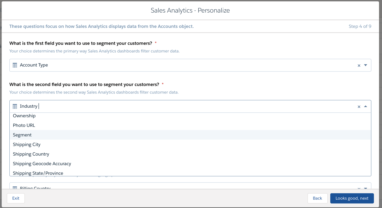 Figure 2.19 – Making changes to the customer segmentation settings