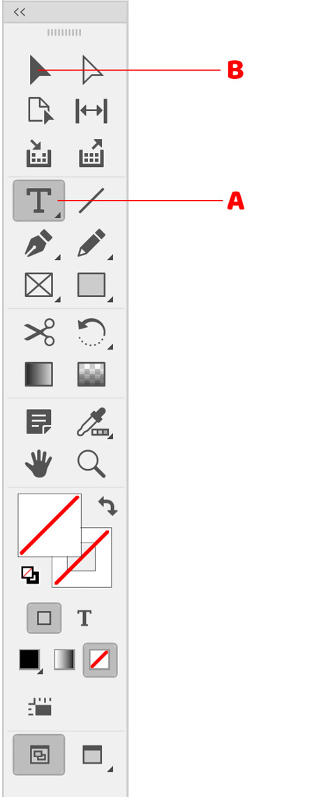 Figure 2.1: The InDesign toolbar