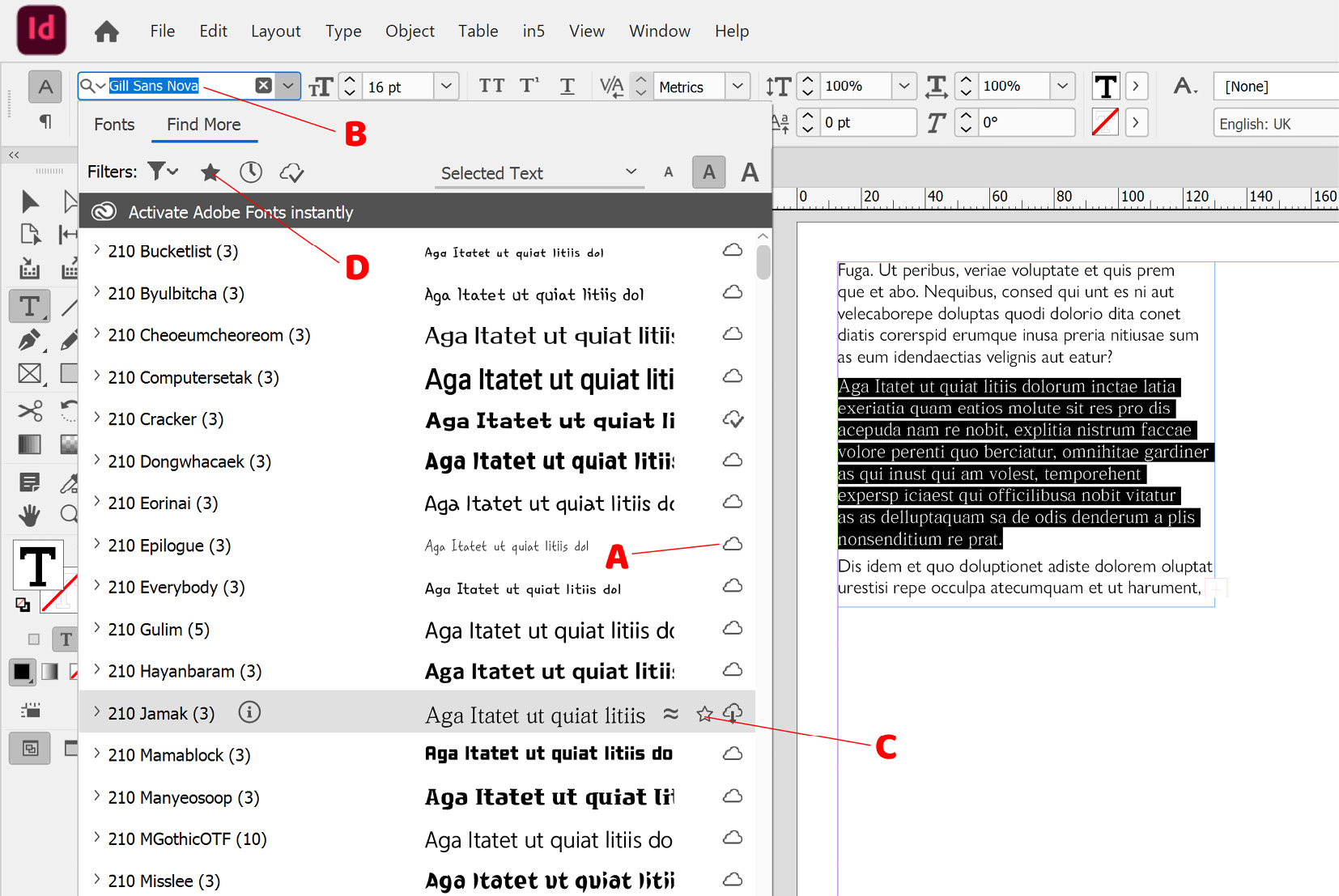 Figure 2.10: Find More fonts dialog