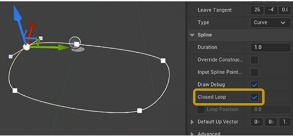 Figure 6.26 – Shaping the Spline controller and closing its loop