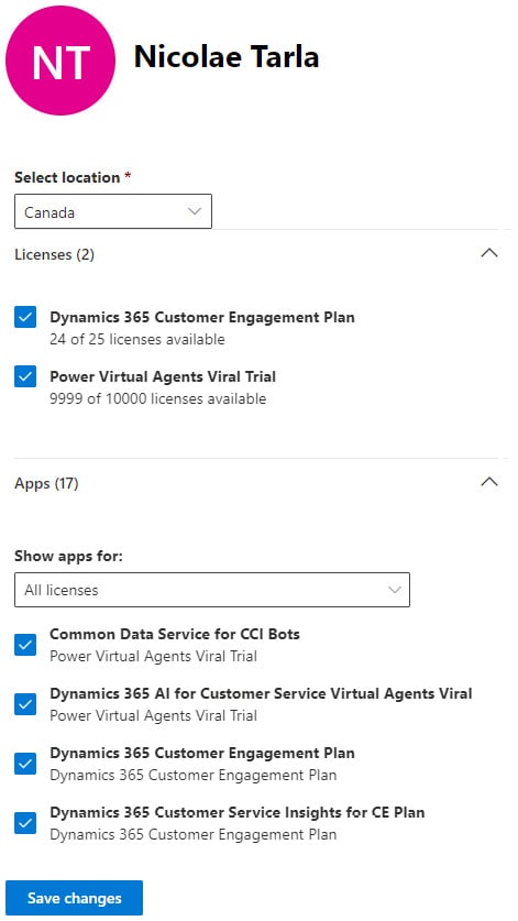 Figure 1.7 – Licenses
