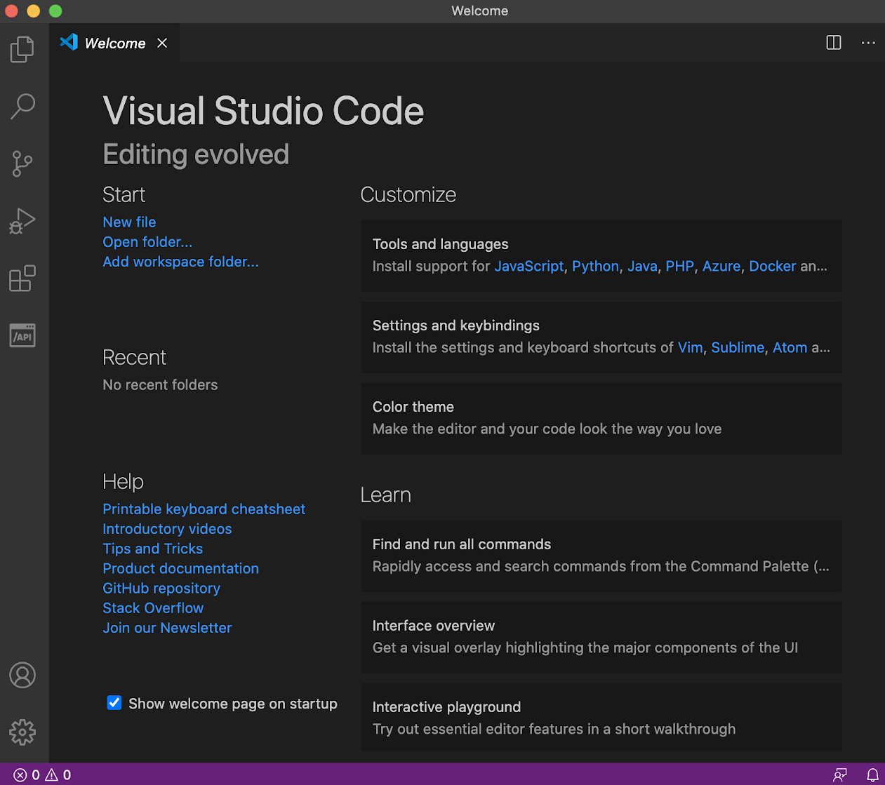 Figure 1.11 – VSCode user interface
