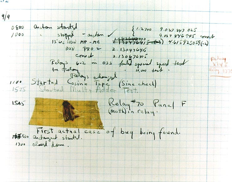 Figure 1.1 – The famous moth (By Courtesy of the Naval Surface Warfare Center, Dahlgren, VA., 1988. - U.S. Naval Historical Center Online Library Photograph NH 96566-KN. Public Domain, https://commons.wikimedia.org/w/index.php?curid=165211 )