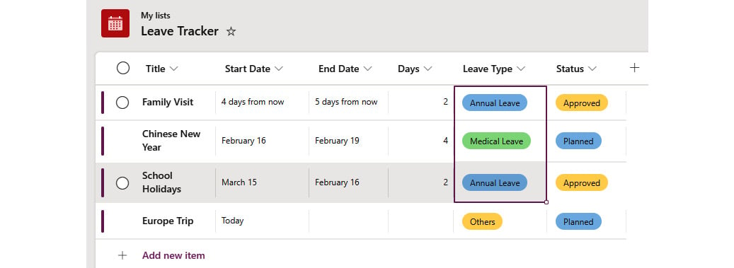 Figure 2.29 – Editing the items in a list in bulk