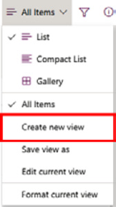 Figure 5.4 – Create new view