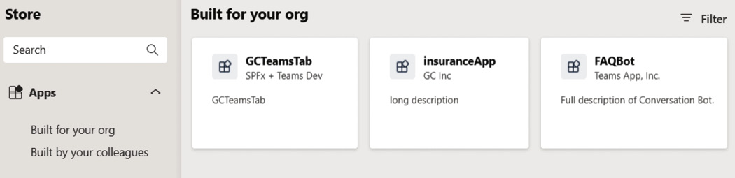 Figure 1.10 – View of custom apps built in your organization