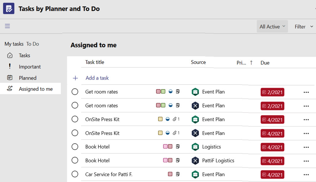 Figure 1.4 – The Tasks ﻿by Planner and To Do app