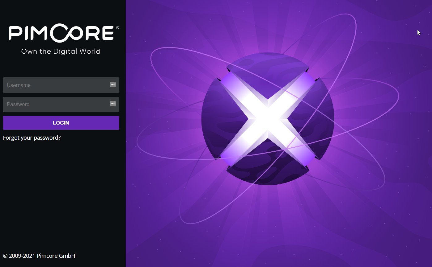 Figure 2.3 – The Pimcore login page
