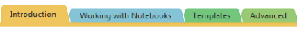 Figure 1.2 – Sections across the top of a notebook in OneNote
