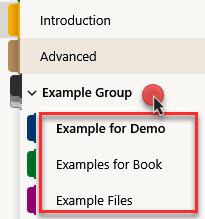 Figure 7.3 – Section group called Example Group