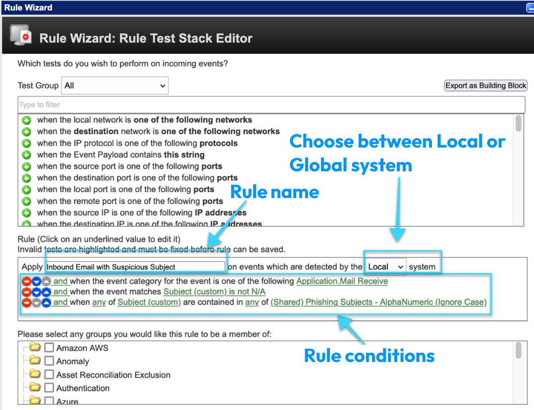 Figure 7.2 – Rule Wizard – part 1