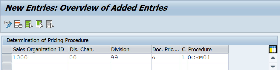 Figure 2.24 – Pricing procedure determination
