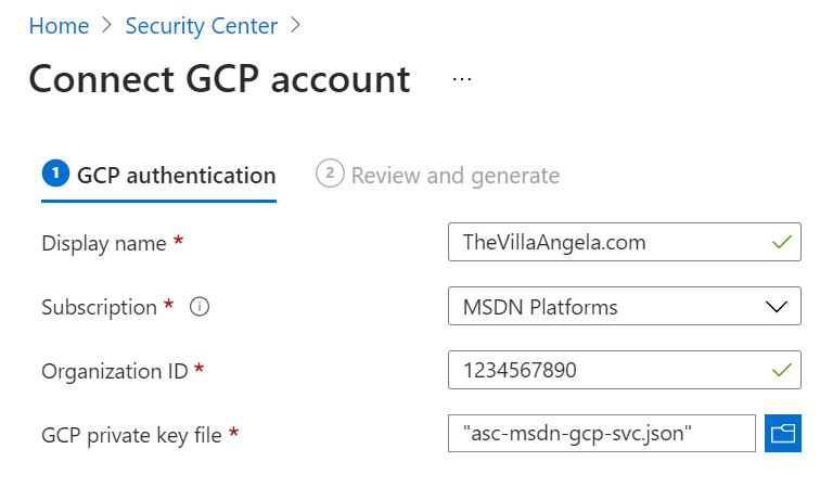 Figure 2.34 – Connect GCP account
