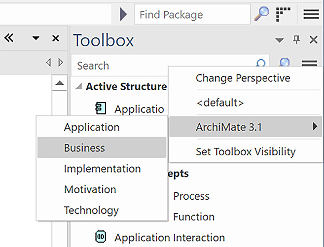 Figure 1.13 – Changing the Toolbox content