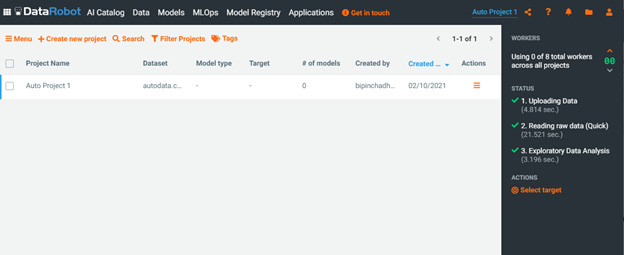 Figure 1.13 – Manage projects page
